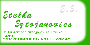 etelka sztojanovics business card